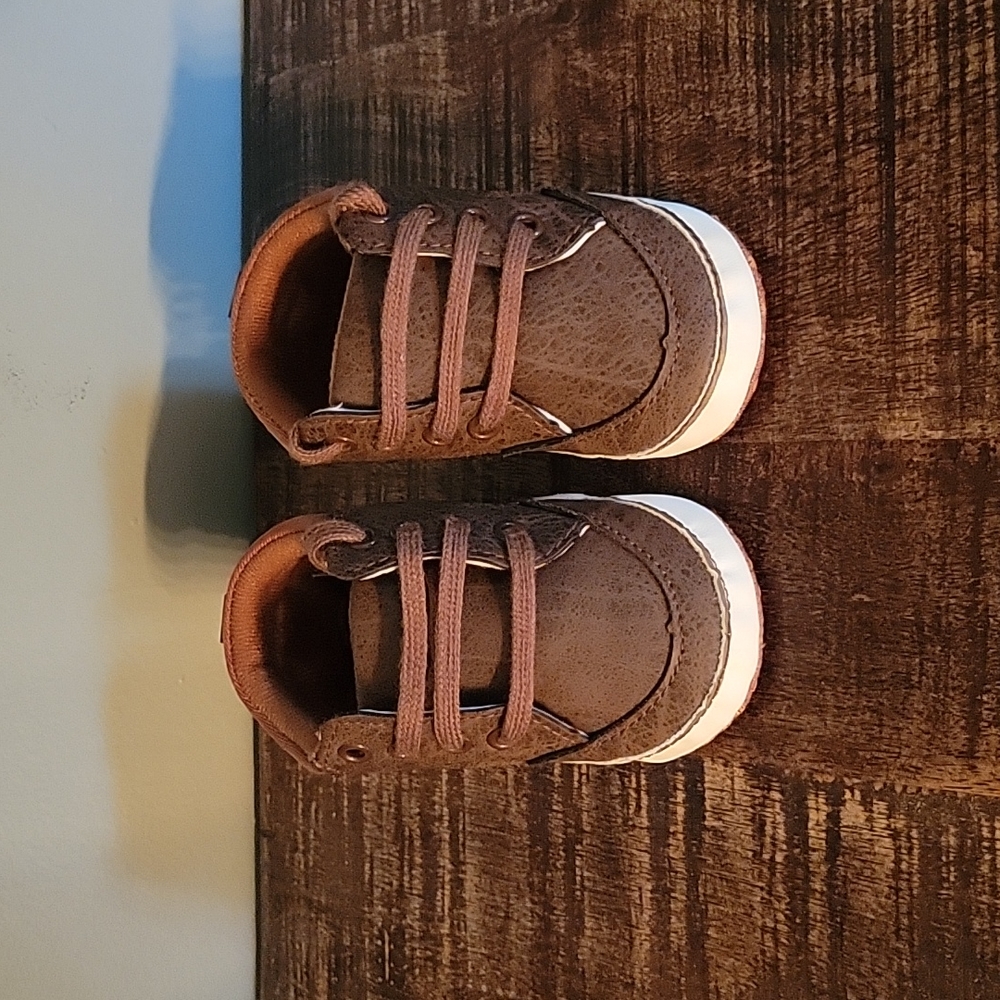 Brown baby shoes